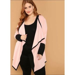 Pink Draped Cardigan